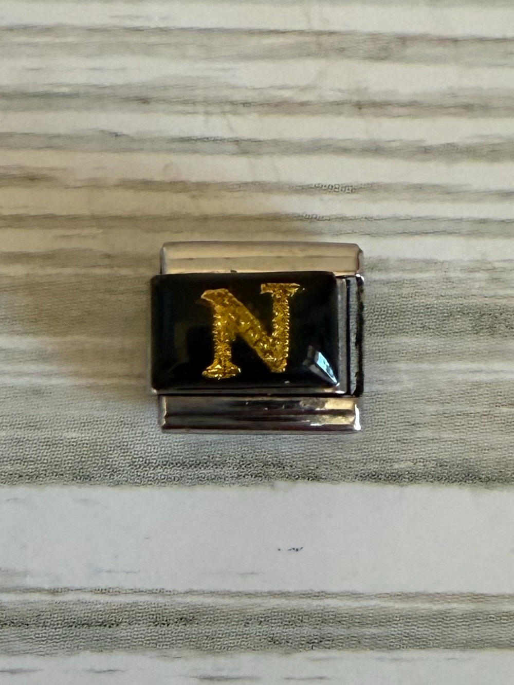 RARE Zoppini Gold “N” Symbol Italian Charm